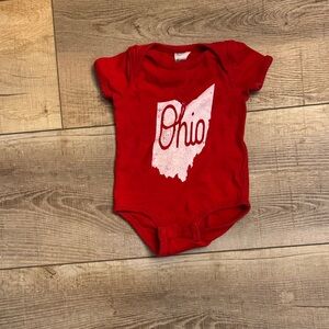 Rabbit Skins Red Ohio Bodysuit